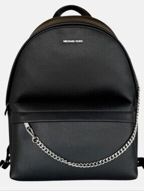 Michael Kors Slater Large Chain Leather Backpack Retail $458 NWT
